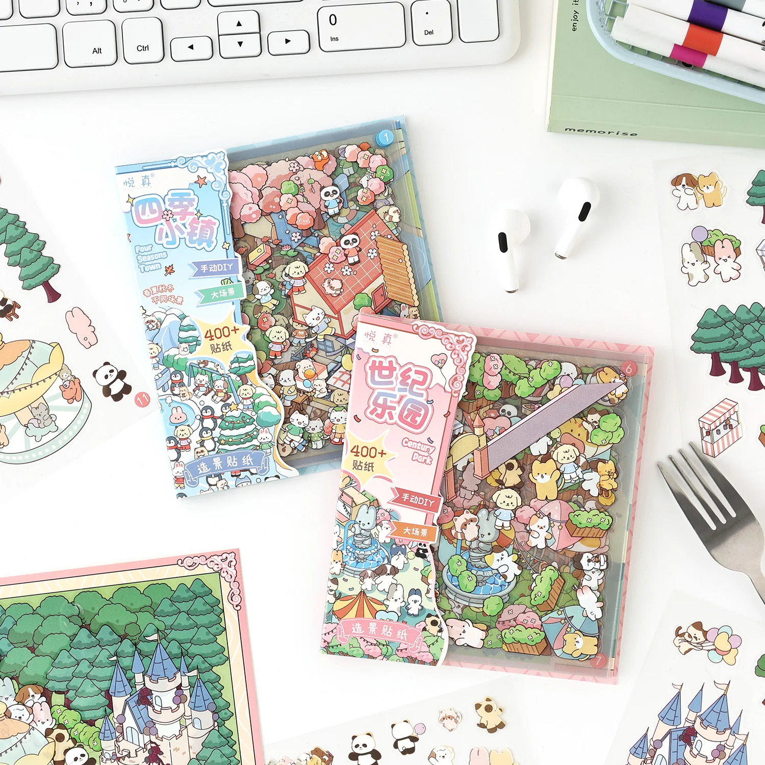 Large - Sized Foldable 3D Scene Stickers, with Exquisite Three - Dimensional Patterns, for DIY Handicrafts Scrapbook
Large - Sized Foldable 3D Scene Stickers, with Exquisite Three - Dimensional Patterns, for DIY Handicrafts Scrapbook