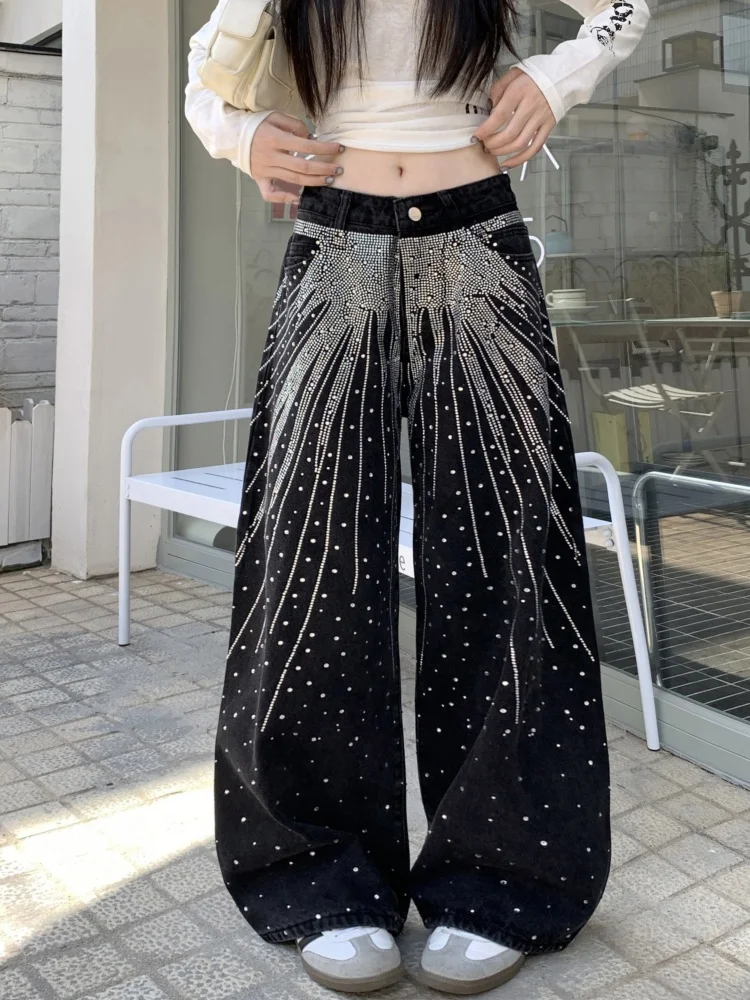 2024 Ropa Y2K Style Baggy Hot Fix Rhinestone Baggy Stacked Джинсы Брюки Для Женской Одежды Широкие Роскошные Готические Женские Брюки
2024 Ropa Y2K Style Baggy Hot Fix Rhinestone Baggy Stacked Джинсы Брюки Для Женской Одежды Широкие Роскошные Готические Женские Брюки