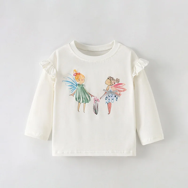 Girls Round Neck T-shirt Autumn New Fashion Little Girl Long Sleeved Base T-shirt Cute Printed Flower Children Clothing
Girls Round Neck T-shirt Autumn New Fashion Little Girl Long Sleeved Base T-shirt Cute Printed Flower Children Clothing