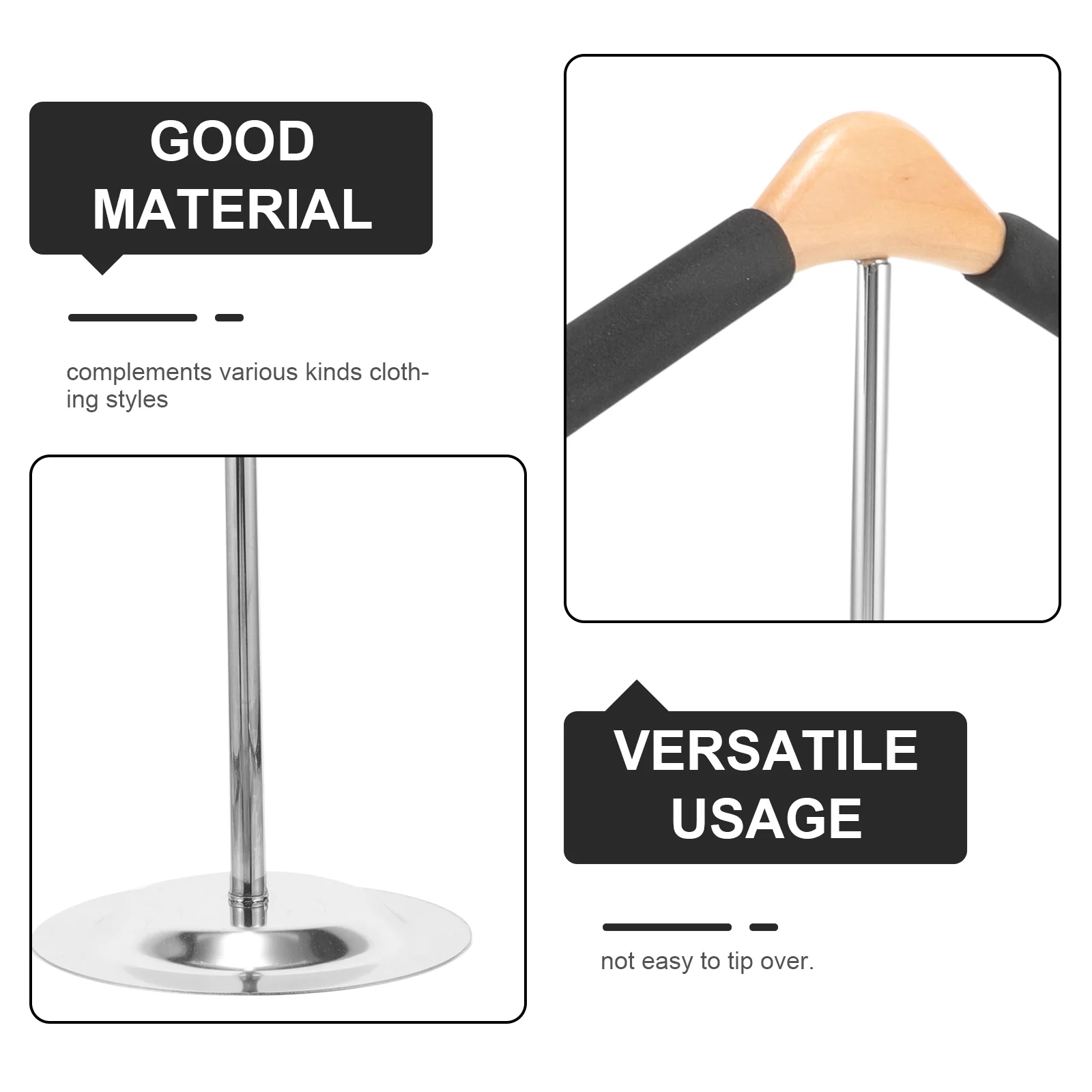 T-shaped Hanger Clothing Rack White Black Display Stand for Shirt T-shirt Vendors Portable Storage Travel Clothes Holder
T-shaped Hanger Clothing Rack White Black Display Stand for Shirt T-shirt Vendors Portable Storage Travel Clothes Holder