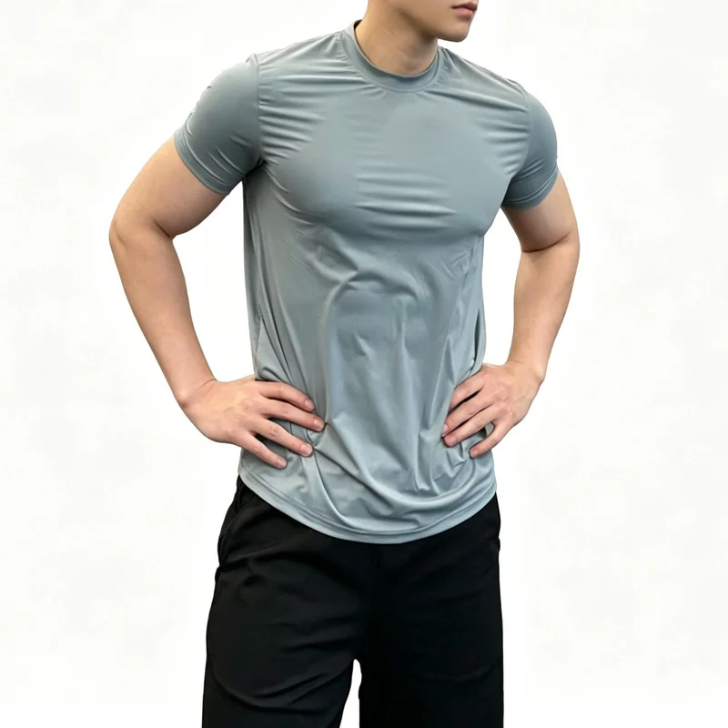 2025 Men's Ice Silk Quick Dry T Shirt High Elastic Breathable Fitness Running Short Sleeve Summer Workout Casual fitted tops
2025 Men's Ice Silk Quick Dry T Shirt High Elastic Breathable Fitness Running Short Sleeve Summer Workout Casual fitted tops