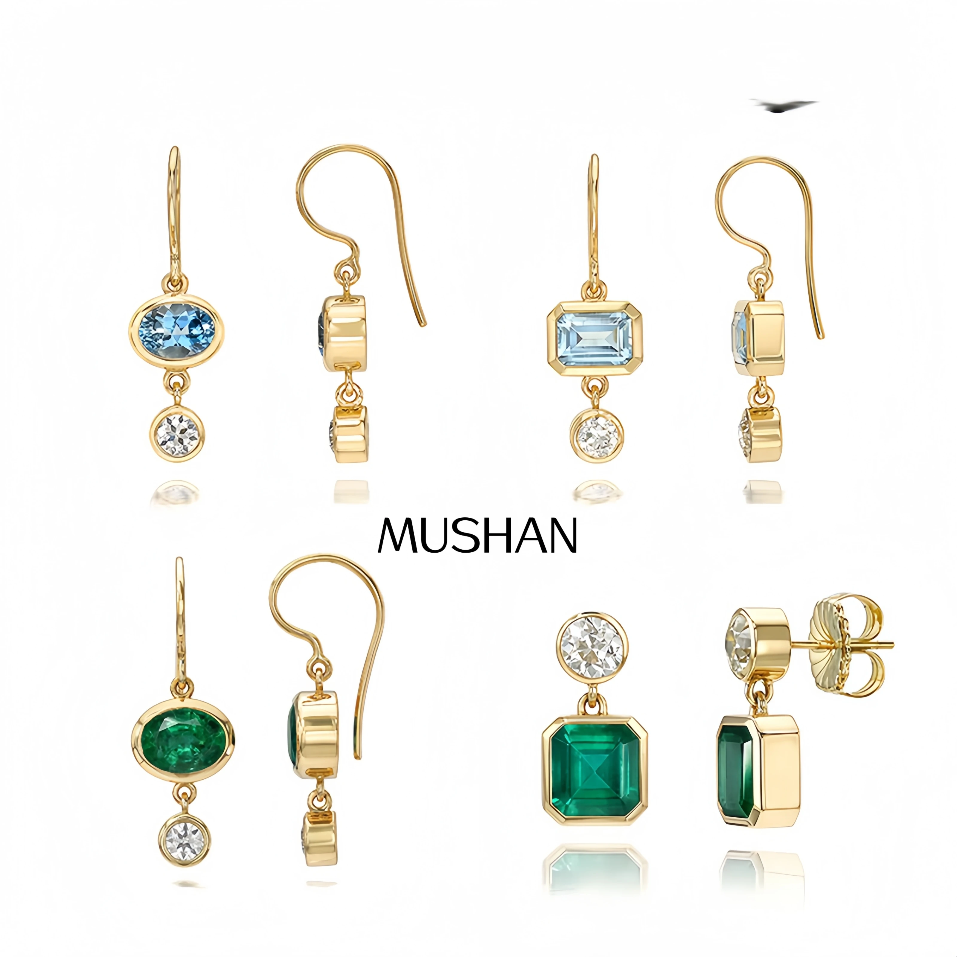 MuShan Jewelry 925 Sterling Silver Earrings Lab Grown Green Emerald Princess Wedding Party for Women 18K Gold Plated Earrings
MuShan Jewelry 925 Sterling Silver Earrings Lab Grown Green Emerald Princess Wedding Party for Women 18K Gold Plated Earrings