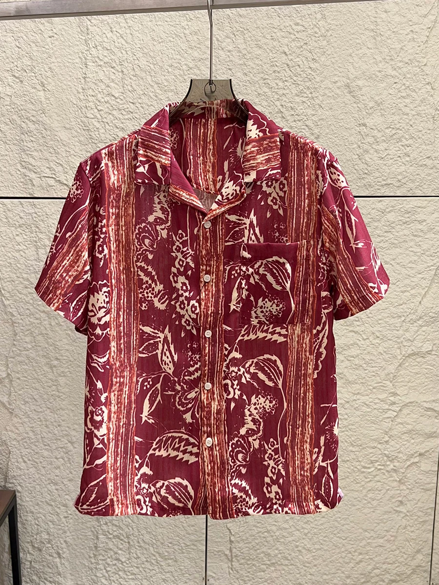 Cuban Collar Printed Casual Loose Men's Shirt Short Sleeve Summer Fashionable Versatile Comfortable Breathable Skin-Friendly
Cuban Collar Printed Casual Loose Men's Shirt Short Sleeve Summer Fashionable Versatile Comfortable Breathable Skin-Friendly