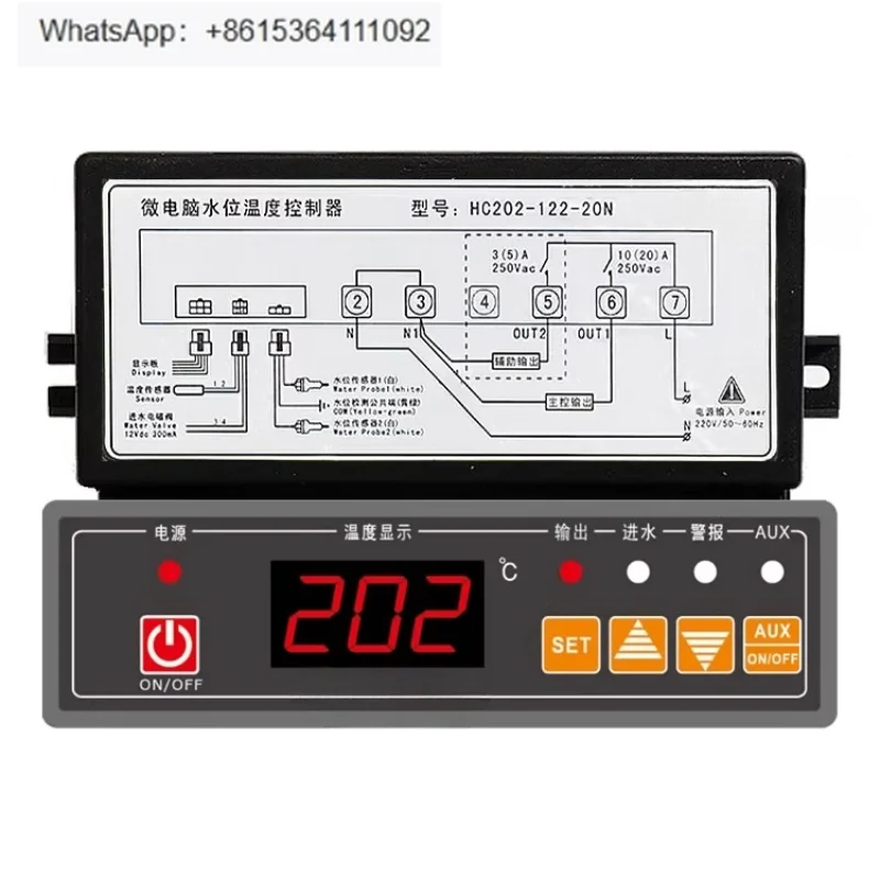 Microcomputer water level temperature controller, thermostat 30N20L30L HC202-122-20N
Microcomputer water level temperature controller, thermostat 30N20L30L HC202-122-20N
