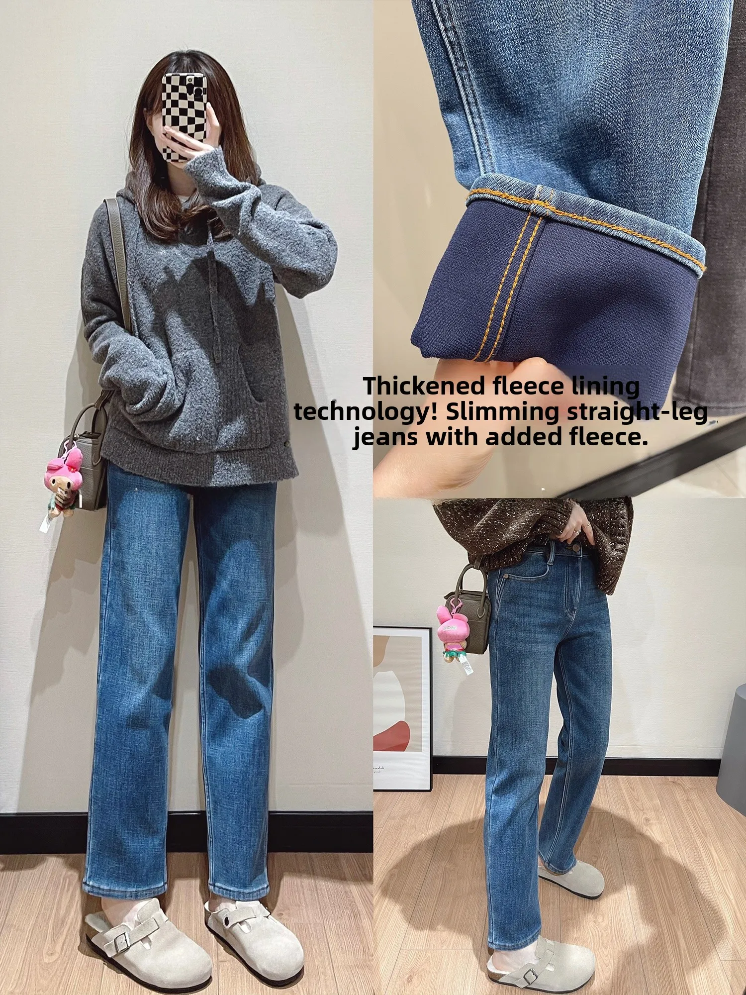 Теплые прямые джинсы Thiened Fce, женские хлопковые эластичные джинсы с высокой талией, повседневные зимние утягивающие джинсы Bootcut
Теплые прямые джинсы Thiened Fce, женские хлопковые эластичные джинсы с высокой талией, повседневные зимние утягивающие джинсы Bootcut