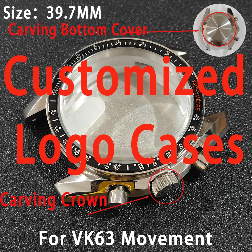 Корпус с логотипом по индивидуальному заказу для vk63 39,7 мм, задняя крышка, хронограф, нержавеющая сталь 316L, металлический материал, детали, герметичная задняя часть, лунные часы
Корпус с логотипом по индивидуальному заказу для vk63 39,7 мм, задняя крышка, хронограф, нержавеющая сталь 316L, металлический материал, детали, герметичная задняя часть, лунные часы