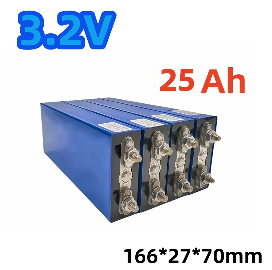 LiFePO4 3.2V 25Ah lithium iron phosphate battery, capable of 8000 cycles, 12V 24V 48V 60V travel solar camping car, golf cart
LiFePO4 3.2V 25Ah lithium iron phosphate battery, capable of 8000 cycles, 12V 24V 48V 60V travel solar camping car, golf cart