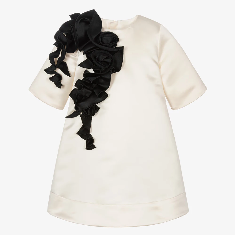 Customized Modern Girl's Birthday Dress Short Ruffle Beige Satin Party Gowns for Girls Short Sleeves A Line Flower Girl Dresses
Customized Modern Girl's Birthday Dress Short Ruffle Beige Satin Party Gowns for Girls Short Sleeves A Line Flower Girl Dresses