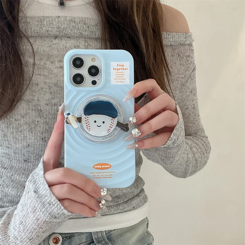 Kawaii Baseball Expression Magnetic Phone Case For iPhone 15 Pro 14 13 12 Pro Max Cover with Cute Magnetic Holder Cases For 15
Kawaii Baseball Expression Magnetic Phone Case For iPhone 15 Pro 14 13 12 Pro Max Cover with Cute Magnetic Holder Cases For 15