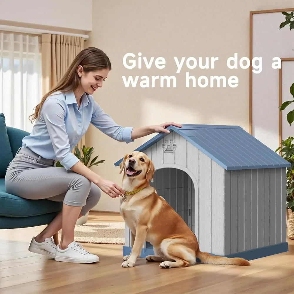 Indoor Outdoor Waterproof Dog House,PP Material,Puppy Shelter with Air Vents and Elevated Floor,Sturdy Dog Kennel for Smal
Indoor Outdoor Waterproof Dog House,PP Material,Puppy Shelter with Air Vents and Elevated Floor,Sturdy Dog Kennel for Smal