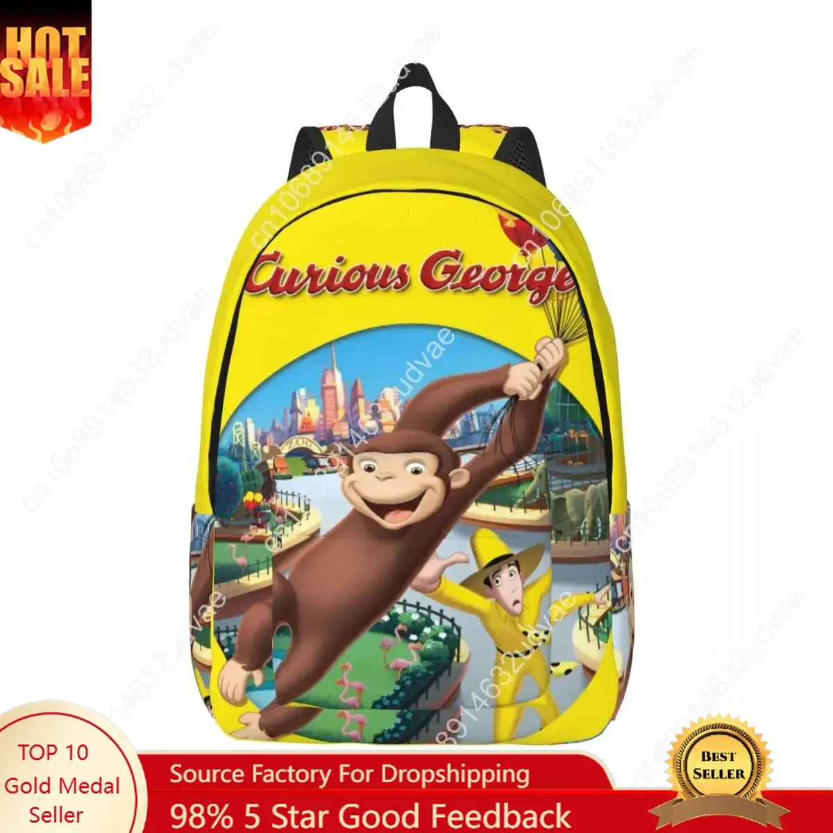 Curious George Monkey Cartoon Backpack for Men Women Cool Student Work Daypack TV Series Laptop Computer Canvas Bags with Pocket
Curious George Monkey Cartoon Backpack for Men Women Cool Student Work Daypack TV Series Laptop Computer Canvas Bags with Pocket