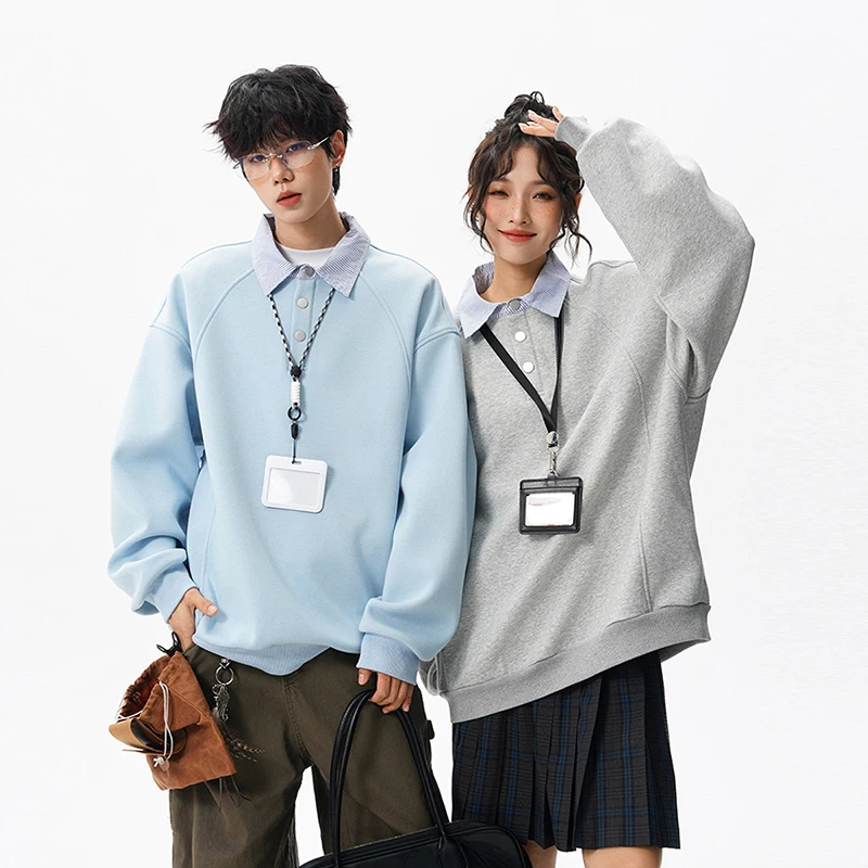 Couple Fashion Trendy Fake Two Loose Comfortable Collar Versatile Hoodie T-shirt Spring Autumn Outdoor Mountaineering Hiking Top
Couple Fashion Trendy Fake Two Loose Comfortable Collar Versatile Hoodie T-shirt Spring Autumn Outdoor Mountaineering Hiking Top