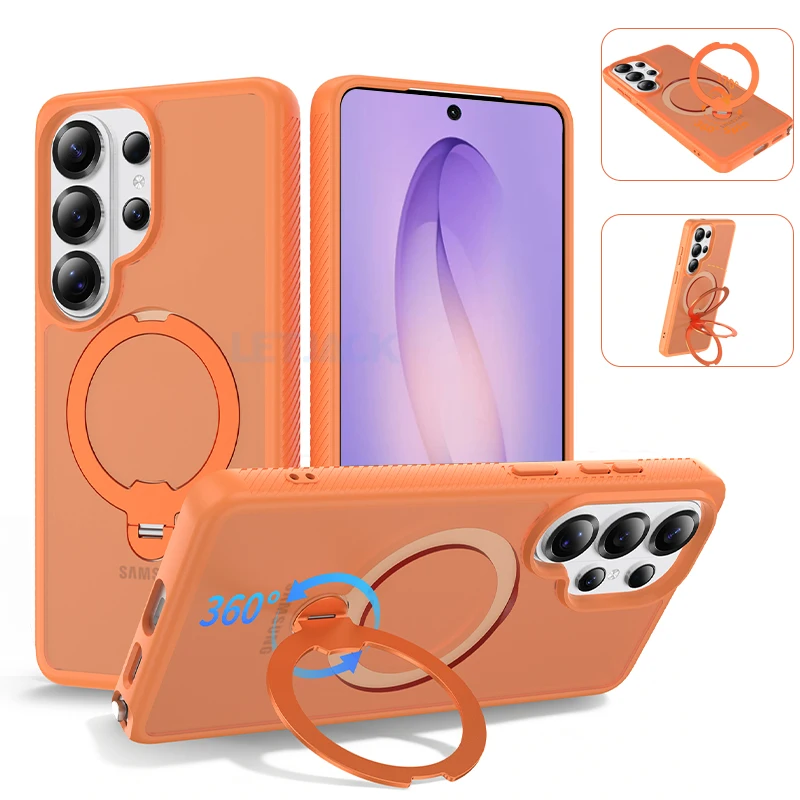 Magnetic 360°Rotation Ring Fold Stand Phone Case For Samsung Galaxy S26 Ultra S26+ 5G For Magsafe Shockproof Bracket Cover Funda
Magnetic 360°Rotation Ring Fold Stand Phone Case For Samsung Galaxy S26 Ultra S26+ 5G For Magsafe Shockproof Bracket Cover Funda