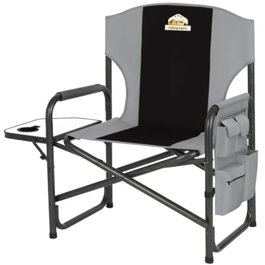 Oversized Directors Camping Chair Support 600 LBS, Heavy Duty Folding Outdoor Chairs with Detachable Side Pocket and Adjustable
Oversized Directors Camping Chair Support 600 LBS, Heavy Duty Folding Outdoor Chairs with Detachable Side Pocket and Adjustable