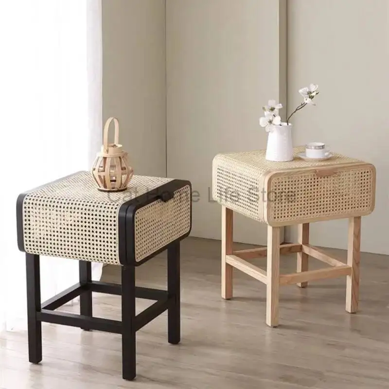 Furniture Cabinet Modern Rattan Chest Drawers Bedside Nightstands Storage Small Table Wood Night Stand Side Bed Tables Mini 
Furniture Cabinet Modern Rattan Chest Drawers Bedside Nightstands Storage Small Table Wood Night Stand Side Bed Tables Mini