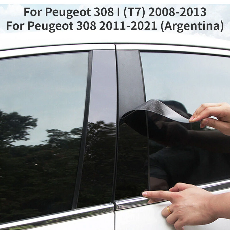 6Pcs Car Door Window Pillar Posts Trim Covers Decoration Stickers for Peugeot 308 I (T7) 2008 2009 2010 2011 2012 2013
6Pcs Car Door Window Pillar Posts Trim Covers Decoration Stickers for Peugeot 308 I (T7) 2008 2009 2010 2011 2012 2013