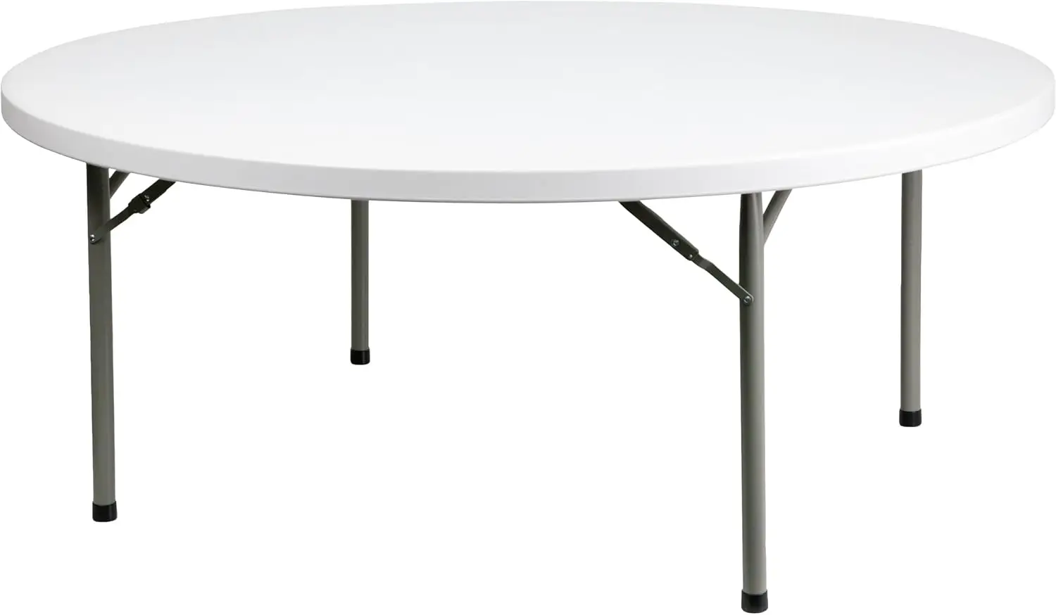 6' Round Plastic Folding Table for Indoor/Outdoor Events, Portable Banquet Table White
6' Round Plastic Folding Table for Indoor/Outdoor Events, Portable Banquet Table White