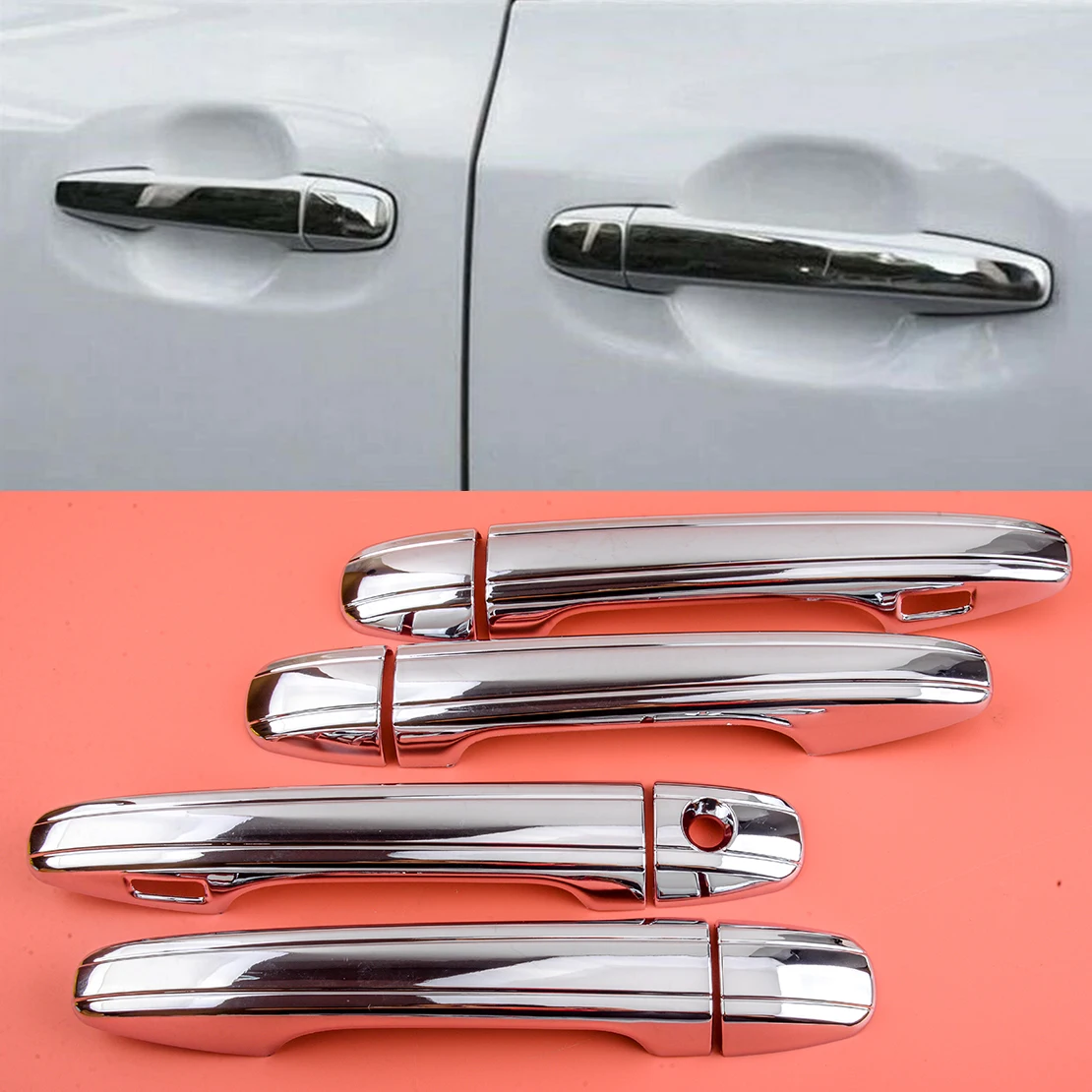 Набор серебряных наружных дверных ручек автомобиля, подходит для Toyota Sienna 2011 2012 2013 2014 2015 2016 2017 2018 2019 2020
Набор серебряных наружных дверных ручек автомобиля, подходит для Toyota Sienna 2011 2012 2013 2014 2015 2016 2017 2018 2019 2020