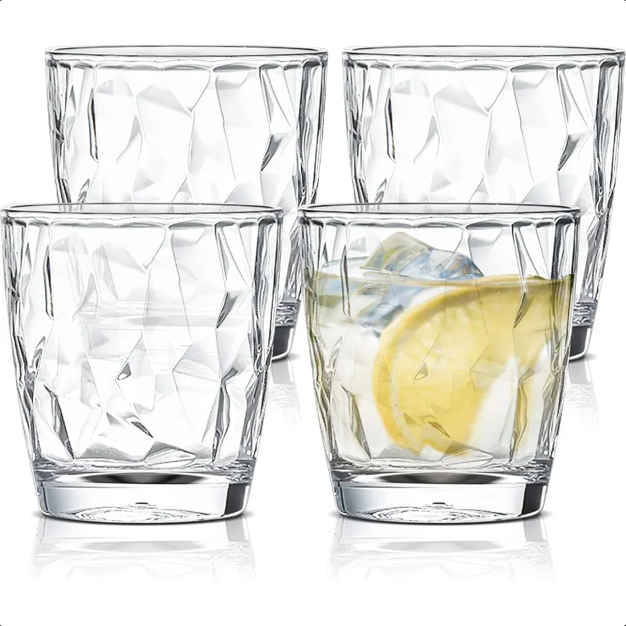 Plastic Glassware Tumbler Dishwasher Safe Set of 4 Unbreakable Drinking Glasses 10.5oz Reusable Acrylic Cups for Everyday Use C
Plastic Glassware Tumbler Dishwasher Safe Set of 4 Unbreakable Drinking Glasses 10.5oz Reusable Acrylic Cups for Everyday Use C