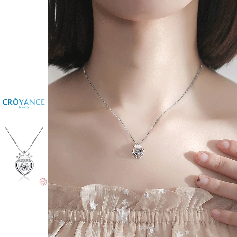 Fashion Swing Can Dance Zircon Crown Heart Pendant Necklace Women Jewelry Fine 925 Sterling Silver Gift Pineapple Choker Chain
Fashion Swing Can Dance Zircon Crown Heart Pendant Necklace Women Jewelry Fine 925 Sterling Silver Gift Pineapple Choker Chain