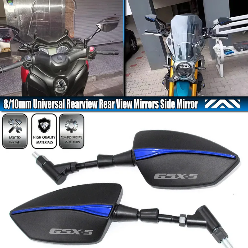 Fit For GSX-S 750 1000 950 GSXS GSXS750 GSXS1000/GT Universal Adjustabale Rearview Rear View Mirrors Side Mirror
Fit For GSX-S 750 1000 950 GSXS GSXS750 GSXS1000/GT Universal Adjustabale Rearview Rear View Mirrors Side Mirror