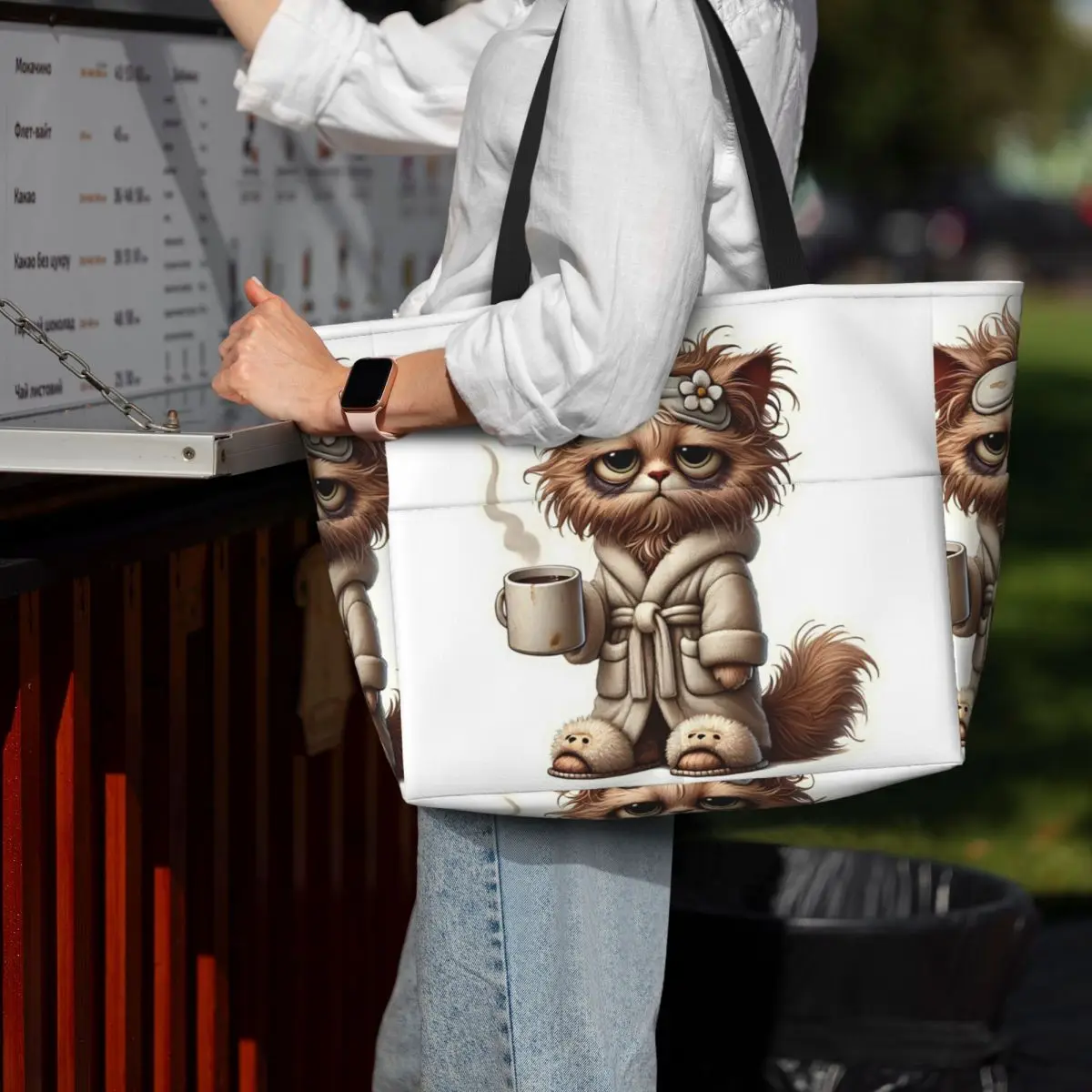 Tired Cat Beach Tote Bag Sport Gym Yoga Duffle Large Tote Bag Women Travel Bag Fitness bag
Tired Cat Beach Tote Bag Sport Gym Yoga Duffle Large Tote Bag Women Travel Bag Fitness bag