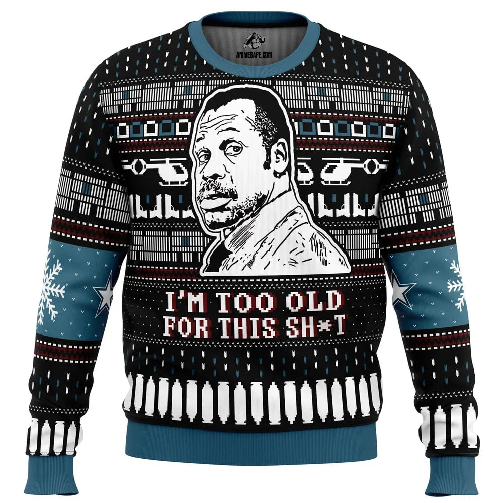 I'M TOO OLD FOR THIS SHT DANNY GLOVER LETHAI WEAPON Autumn Winter Christmas Gift Ugly Men Sweater 3D Printed O-neck Pullover
I'M TOO OLD FOR THIS SHT DANNY GLOVER LETHAI WEAPON Autumn Winter Christmas Gift Ugly Men Sweater 3D Printed O-neck Pullover