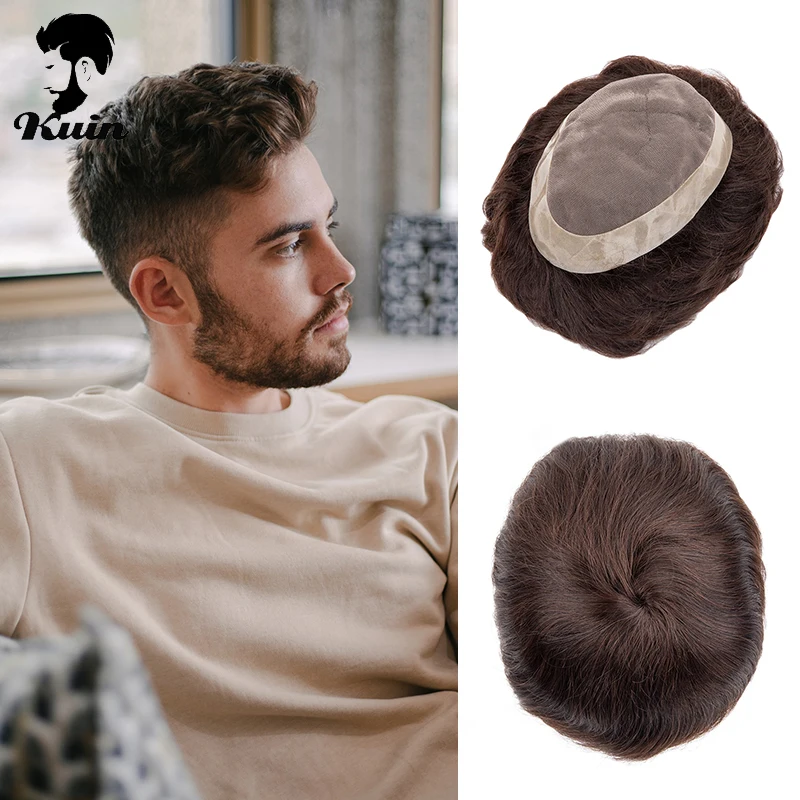 Brown Men's Capillary Prosthesis Mono NPU Indian Human Hair Wigs Durable Hair Prosthesis With Grey Natural Human Hairpiece WIgs
Brown Men's Capillary Prosthesis Mono NPU Indian Human Hair Wigs Durable Hair Prosthesis With Grey Natural Human Hairpiece WIgs
