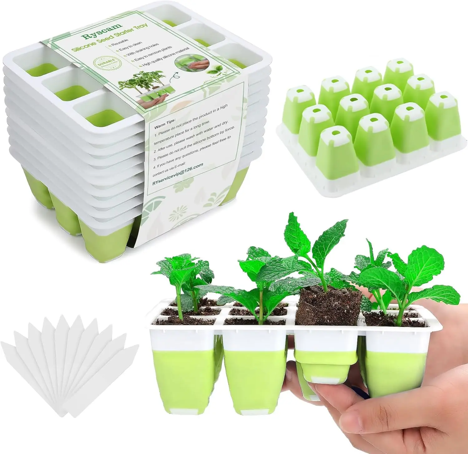 10pcs Reusable Seed Starter Tray, 120 Cells Seed Starter Kit, Silicone Seedling Starter Trays for Starting Plant Seeds w
10pcs Reusable Seed Starter Tray, 120 Cells Seed Starter Kit, Silicone Seedling Starter Trays for Starting Plant Seeds w