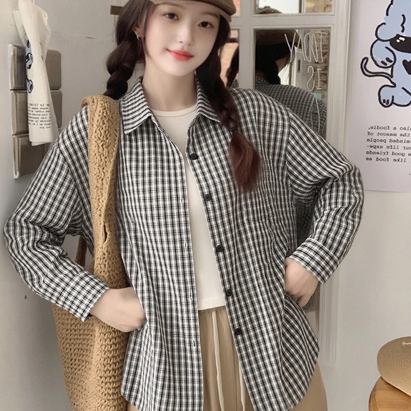 Summer Fresh Thin Plaid Long Sleeve Shirts For Women Cute Sweet Blouse For Casual Shopping And Home Wear
Summer Fresh Thin Plaid Long Sleeve Shirts For Women Cute Sweet Blouse For Casual Shopping And Home Wear