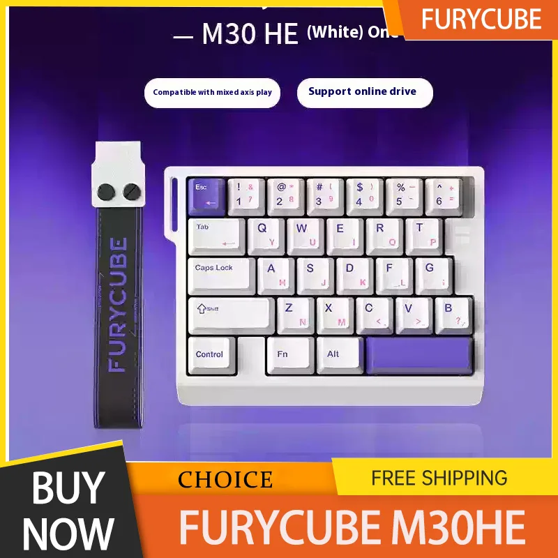 FURYCUBE M30HE Hall Effect Gaming Keyboard FPS Split Keypad 0.1MS Latency Support 8kHz Polling Rate Web Driver 0.1ms Latency
FURYCUBE M30HE Hall Effect Gaming Keyboard FPS Split Keypad 0.1MS Latency Support 8kHz Polling Rate Web Driver 0.1ms Latency