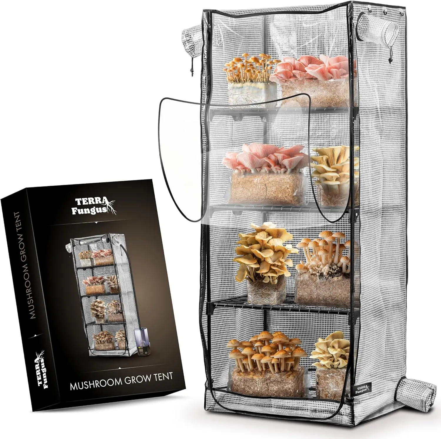 Mushroom Grow Tent Indoor Greenhouse Kit with LED Light, Fits Monotub & Accessories for Home Cultivation
Mushroom Grow Tent Indoor Greenhouse Kit with LED Light, Fits Monotub & Accessories for Home Cultivation