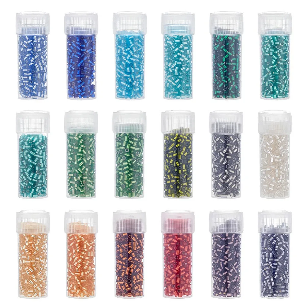 90G 18 Colors Glass Beads Silver Lined Mixed Color 1.8~2.2x1.8~2mm Hole: 0.8~0.9mm 5g/color
90G 18 Colors Glass Beads Silver Lined Mixed Color 1.8~2.2x1.8~2mm Hole: 0.8~0.9mm 5g/color