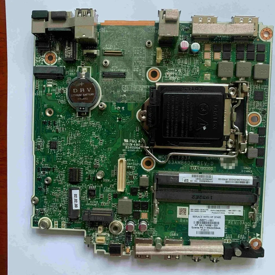 Для HP ELITEDESK 800 G5 базовая материнская плата для мини-ПК L54553-001 L52071-001 DAF83AMB6D0
Для HP ELITEDESK 800 G5 базовая материнская плата для мини-ПК L54553-001 L52071-001 DAF83AMB6D0