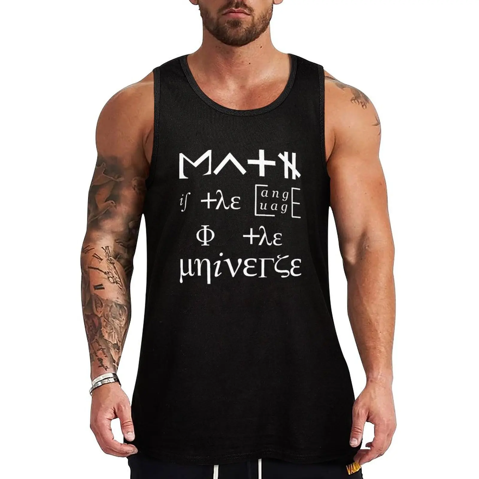 Funny Math T Shirt-Math Is The Language Of The Universe for Women Men Tank Top Classic Fit Undershirt Everyday Wear
Funny Math T Shirt-Math Is The Language Of The Universe for Women Men Tank Top Classic Fit Undershirt Everyday Wear