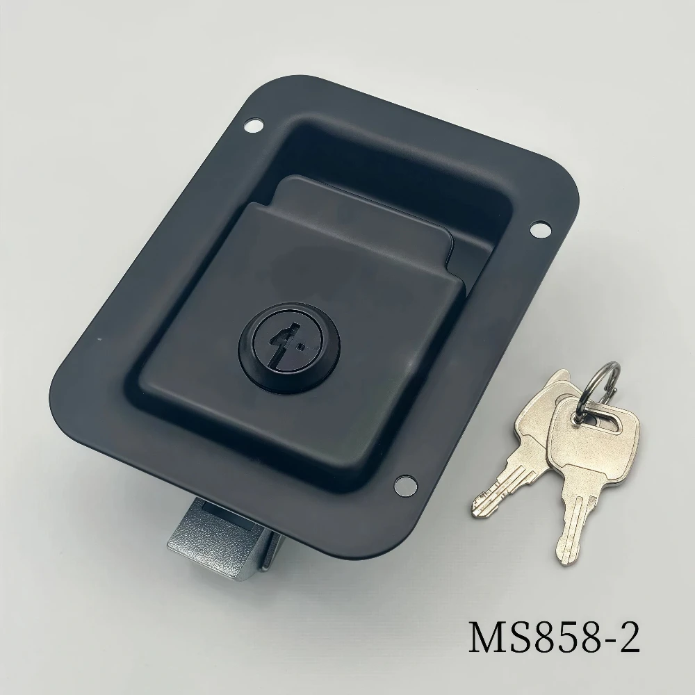 Black Double-opening Automatic Return Pull-type Flat Lock MS858-2 For Trailers RVs And Toolboxes Mechanical Lock
Black Double-opening Automatic Return Pull-type Flat Lock MS858-2 For Trailers RVs And Toolboxes Mechanical Lock