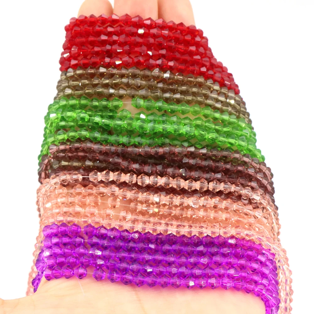4mm Faceted Crystal Glass Bicone Bead Multicolor Loose Spacer Bead for DIY Jewelry Making Bracelet Necklace Accessorie Wholesale
4mm Faceted Crystal Glass Bicone Bead Multicolor Loose Spacer Bead for DIY Jewelry Making Bracelet Necklace Accessorie Wholesale