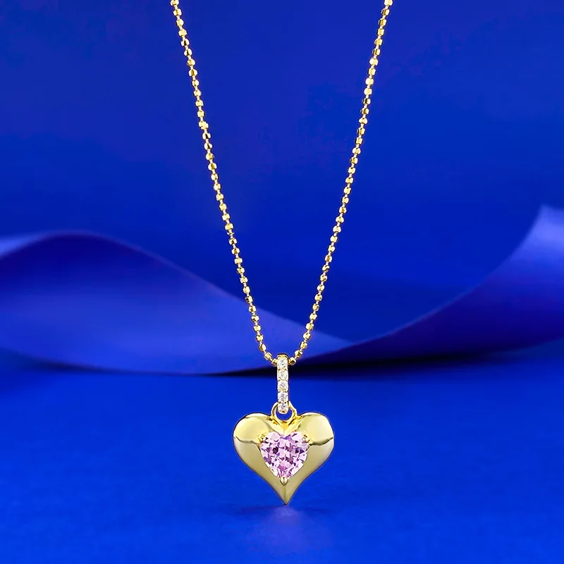 New S925 Silver Cherry Blossom Pink Diamond 6 * 6mm Love Necklace Light Luxury Fashion Luxury Wedding Jewelry
New S925 Silver Cherry Blossom Pink Diamond 6 * 6mm Love Necklace Light Luxury Fashion Luxury Wedding Jewelry