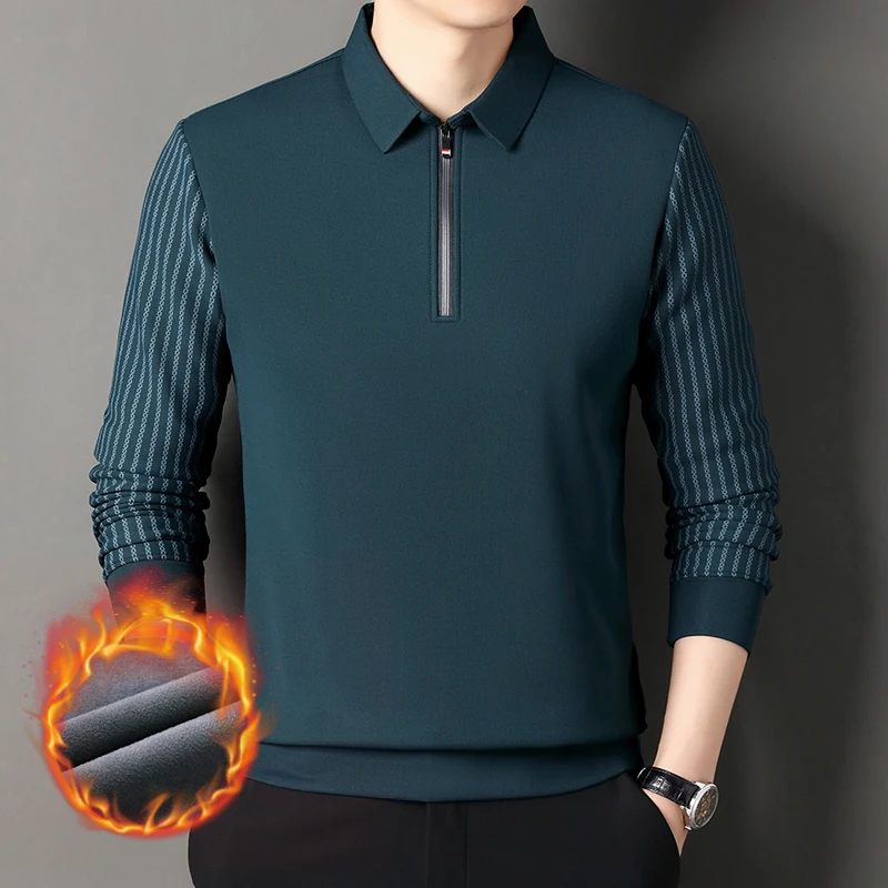 Solid Color Long Sleeve SweatShirt Fashion Zipper Men's Polo Neck Top Cotton Polo Collar Long Sleeve Business Casual Shirts Men
Solid Color Long Sleeve SweatShirt Fashion Zipper Men's Polo Neck Top Cotton Polo Collar Long Sleeve Business Casual Shirts Men
