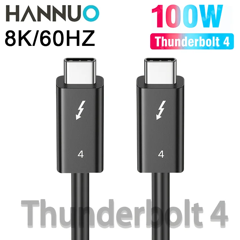 HANNUO Thunderbolt 4 100W Fast charging Cable USB4 type c to type c 40Gbps for egpu iPhone Ipad MacBook phone accessories USB C
HANNUO Thunderbolt 4 100W Fast charging Cable USB4 type c to type c 40Gbps for egpu iPhone Ipad MacBook phone accessories USB C