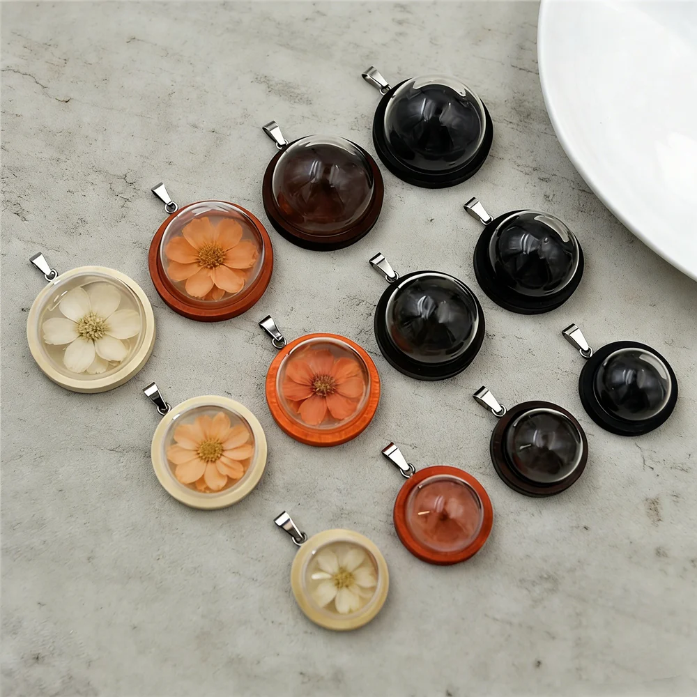 5X Glass Half Ball with Wood Setting base with Stainless Steel loop DIY Craft Supplies For Jewelry Pendant Making, Home Accent O
5X Glass Half Ball with Wood Setting base with Stainless Steel loop DIY Craft Supplies For Jewelry Pendant Making, Home Accent O