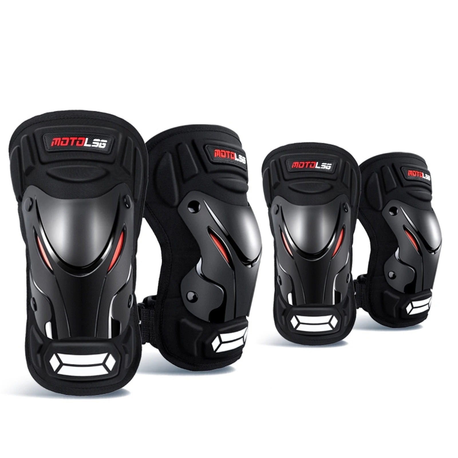 Motolsg 4 in 1 Knee Pads Elbow Pads Outdoor Sports Hiking Ski Motorcycle Bicycle Riding Protective Gear with Reflective Strip
Motolsg 4 in 1 Knee Pads Elbow Pads Outdoor Sports Hiking Ski Motorcycle Bicycle Riding Protective Gear with Reflective Strip