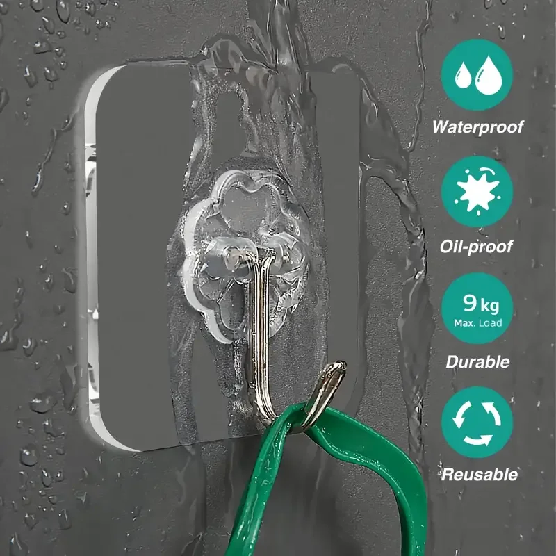5/50pcs Transparent Stainless Steel Strong Self Adhesive Hooks Key Storage Hanger for Kitchen Bathroom Door Wall Multi-Function bathroom restroom accessories
5/50pcs Transparent Stainless Steel Strong Self Adhesive Hooks Key Storage Hanger for Kitchen Bathroom Door Wall Multi-Function bathroom restroom accessories