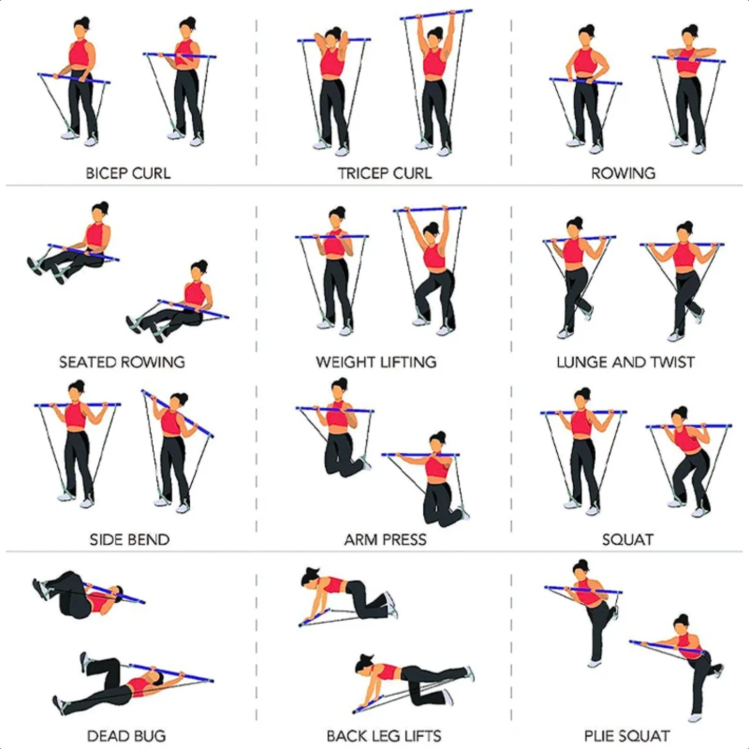 Multifunctional Pilates Combination Fitness Yoga Chest Expansion Tension Rope Back Trainer Elastic Rope Stretching Belt
Multifunctional Pilates Combination Fitness Yoga Chest Expansion Tension Rope Back Trainer Elastic Rope Stretching Belt