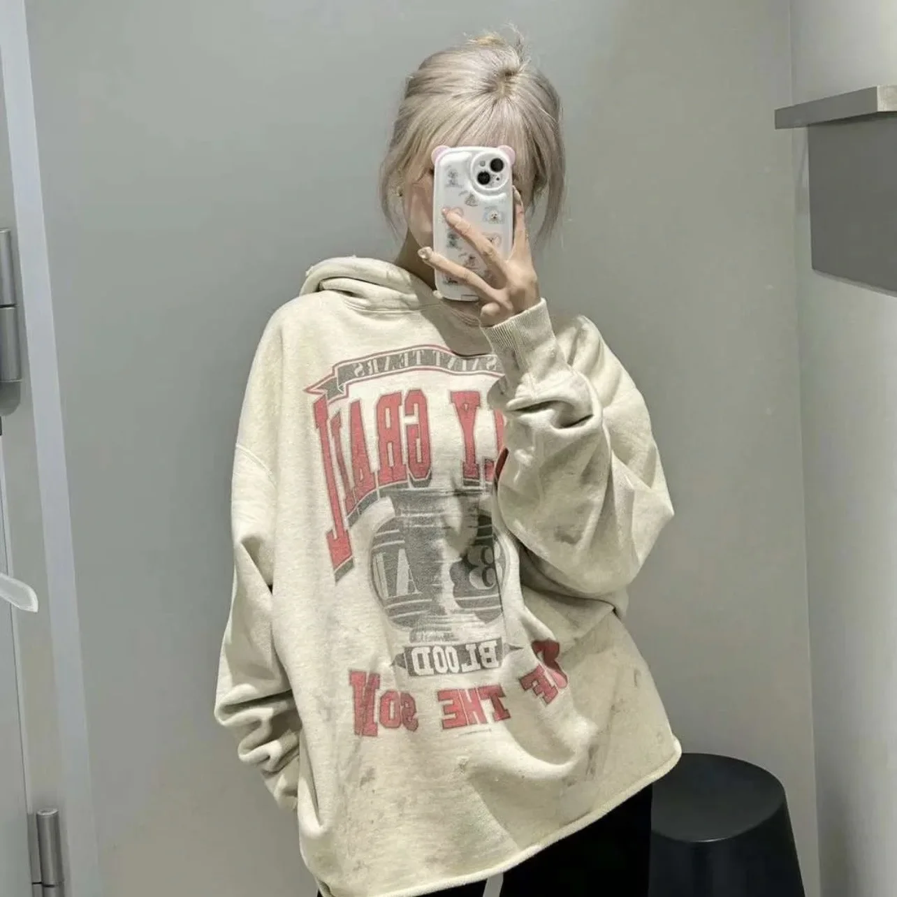 Sainichael American High Street ex Waed Vintage Loose Letter Print Hoodie Sweatirt Casual Streetwear Autumn Winter
Sainichael American High Street ex Waed Vintage Loose Letter Print Hoodie Sweatirt Casual Streetwear Autumn Winter