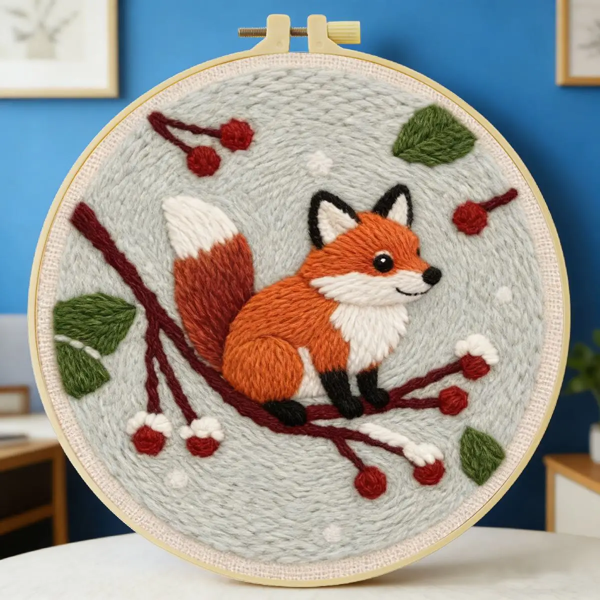 20X20CM/7.87inch Animal - Fox punch needle embroidery set kit Stitch Embroidery Knitted embroidery DIY handmade gift Sewing Art
20X20CM/7.87inch Animal - Fox punch needle embroidery set kit Stitch Embroidery Knitted embroidery DIY handmade gift Sewing Art