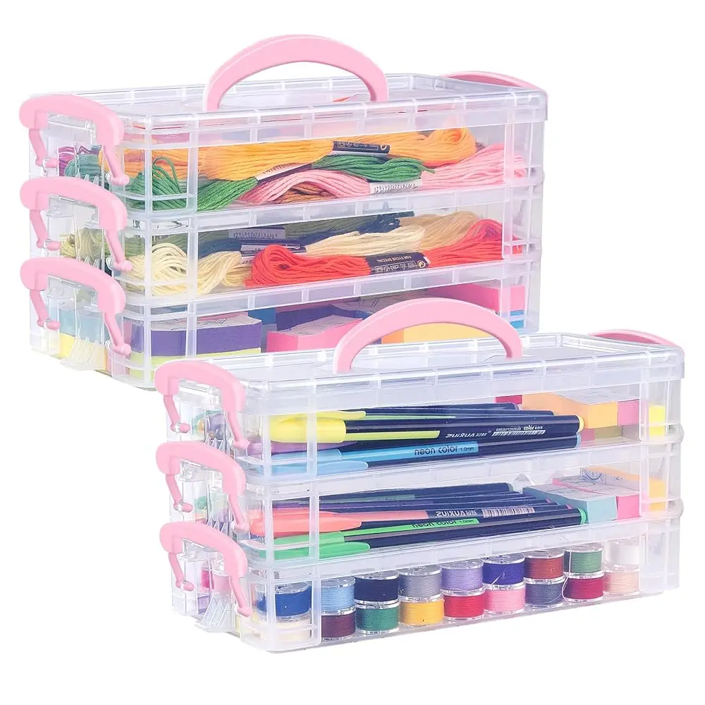 Plastic Pencil Case, Pencil Box For Kids, 2 X 3 Tier Stackable Storage Box With Latching Lids, Clearn Pen Organizer, Storage
Plastic Pencil Case, Pencil Box For Kids, 2 X 3 Tier Stackable Storage Box With Latching Lids, Clearn Pen Organizer, Storage