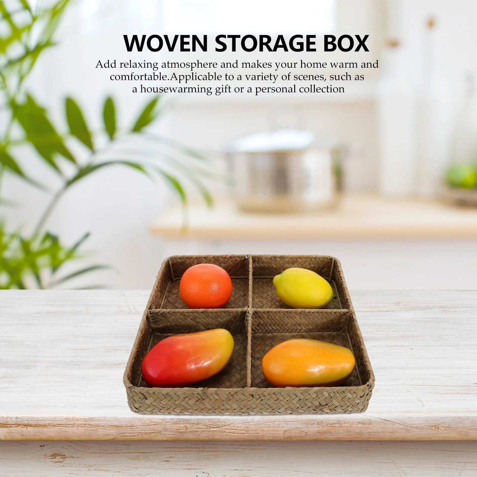 1pc Wicker Baskets Tea Table Organizer Fruit Tea Table Storage Basket Basket Home Compartment Desktop Container Gift
1pc Wicker Baskets Tea Table Organizer Fruit Tea Table Storage Basket Basket Home Compartment Desktop Container Gift