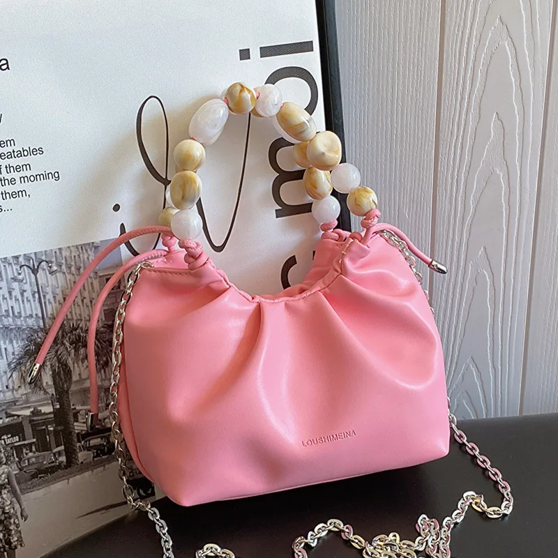 Pearl hand-held chain pleated cloud women handbag 2025 new fashion shoulder bag cross-body bag for women
Pearl hand-held chain pleated cloud women handbag 2025 new fashion shoulder bag cross-body bag for women