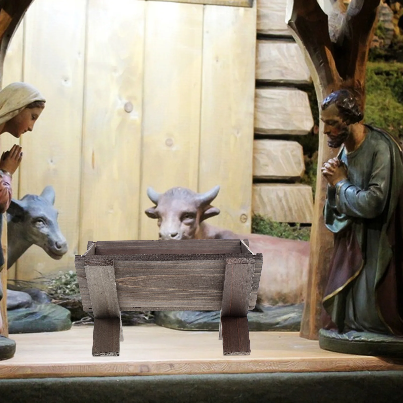 Wooden Nativity Scene Rustic Manger Jesus Christmas Religious Manger Decor Church Holiday Decoration Cartoon Nativity Set
Wooden Nativity Scene Rustic Manger Jesus Christmas Religious Manger Decor Church Holiday Decoration Cartoon Nativity Set